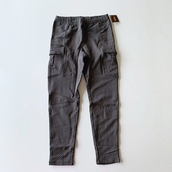 NWT Tea Collection Girl Pin Dot French Terry Cargo Pants 10 Years - Picture 1 of 15
